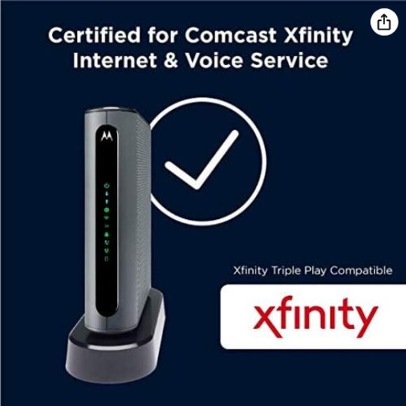 MOTOROLA MT7711 24X8 Cable Modem/Router with 2 Phone Ports, DOCSIS 3.0 Modem EUC - Picture 3 of 7